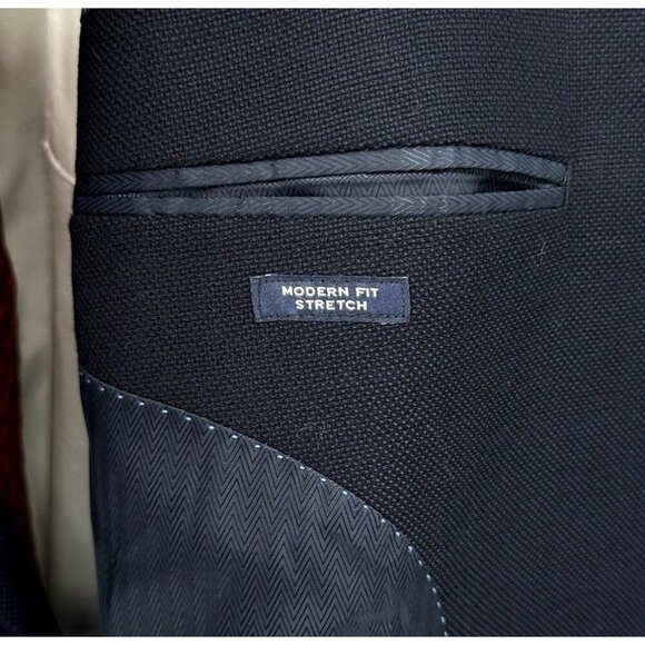 JOSEPH ABBOUD HERITAGE jacket blazer sport coat modern fit stretch navy blue 52R - Picture 9 of 9